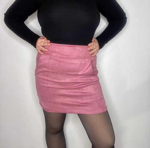 Falda Bolsillos Rosada