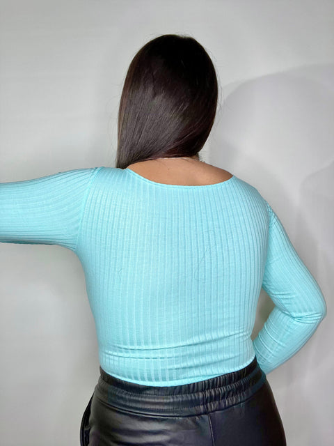 Body Moño Verde Agua