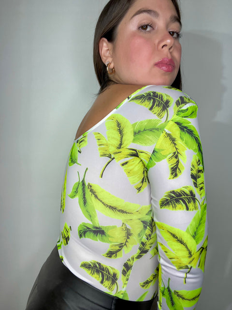 Body U Hojas Neón