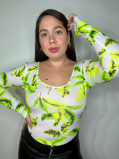 Body U Hojas Neón